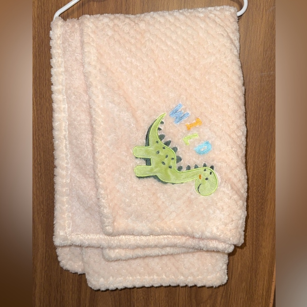 Kids Dinosaur Blanket - Cream